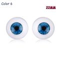 20mm 22mm 24mm Animal Blue Brown Black Real Like Eyeballs Baby toy Half Round Hollow Realistic Dolls Eyes. 