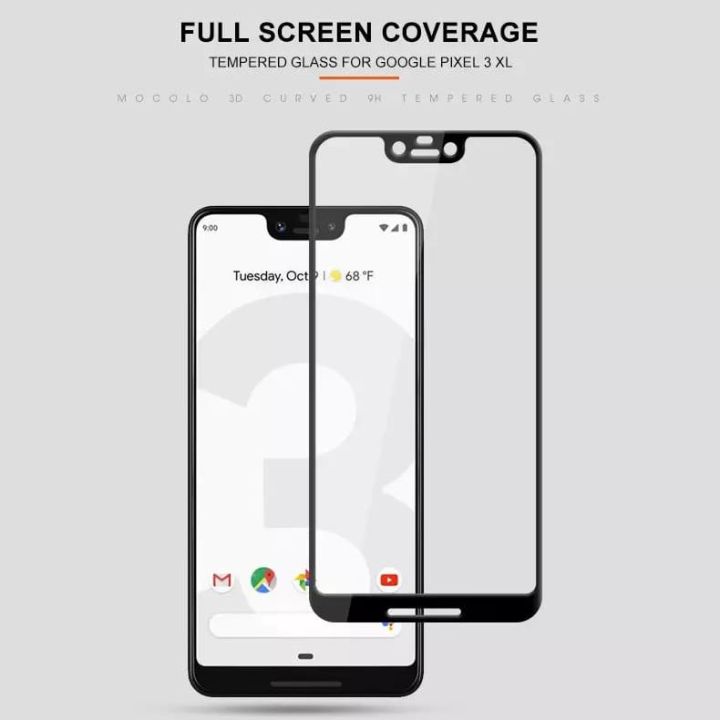 Google%20Pixel%203%20XL%20Screen%20Glass%20Protector%20HD%20Edge%20to%20Edge%20Tempered%20Glass%20For%20Pixel%203XL%20-%20Black%20-%20Image%202
