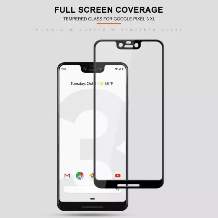 Google%20Pixel%203%20XL%20Screen%20Glass%20Protector%20HD%20Edge%20to%20Edge%20Tempered%20Glass%20For%20Pixel%203XL%20-%20Black%20-%20Image%202