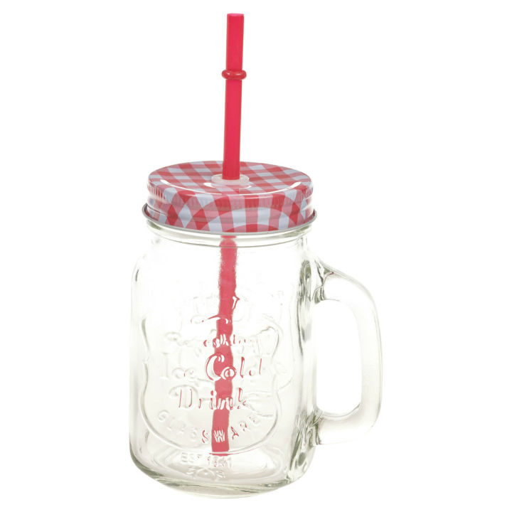 Pack%20of%202%20Mason%20Jar%20Heat%20Resistant%20Glass%20Fruit%20Juice%20Cups%20With%20Lid%20And%20Straw%20-%20Image%204