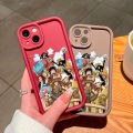 Hontinga for iPhone 16 Pro Max 16 Plus Back Cover One Piece Luffy Pattern Ladder Soft Camera Protection Rubber Phone Case. 