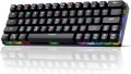 DIERYA DK63 60% Wireless Mechanical Keyboard, RGB Backlit Bluetooth Gaming Keyboard Wired Dedicated Arrow Keys, Compact 63 Keys Mini Keyboard, Full Keys Programmable - Blue Switch. 