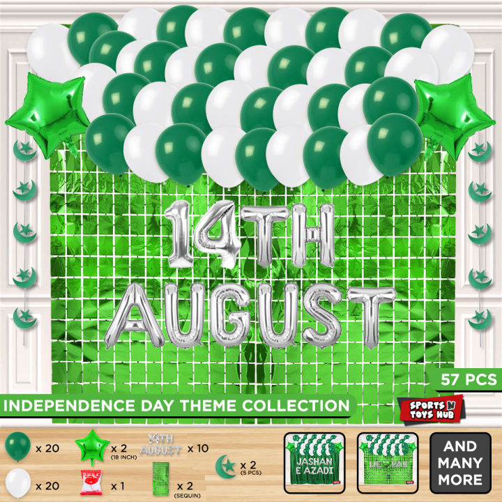 Pakistan Happy Independence Day Foil Letter Theme Collection, 14th August Theme Set 14 Aug Decoration Balloons Themes For Decorate Your Home School Offices Restaurant Parties & Functions Celebration Party Decor Supplies Jashan E Azadi :  YlOPaNKw
