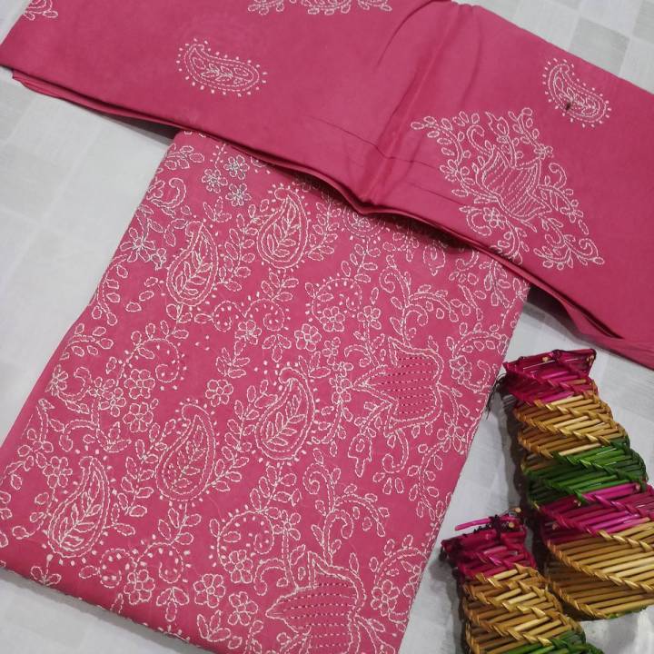 NEW ARRIVALS PURE INDIAN CHICKEN KAARI COTTON 2PCS DRESSES FOR WOMENS