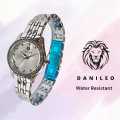 DANILEO Luxury Water Resistant Women's Watch - Premium Stainless Steel Chain Analog Wristwatch for Girls (Presented by One Woman's Style). 