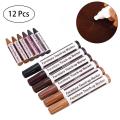 Panda Online 12PCS Wood Furniture Repair Pen Marker Pen Wax Scratch Filler Remover Repair Fix + Free Pencil Sharpener. 