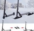 2pcs Snow Scooter Ski Skate Board Sled Conversion Kit Winter Cycling Ski Attachment for Kids Car Scooter Two-Wheel Sled. 
