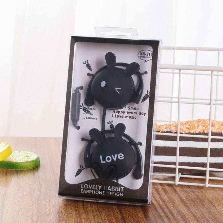 Cute Student Earphone Cartoon Animal Headset Hanging Ear Headphones Comfortable Mini Earbuds For Kid Girls Gift