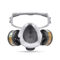 PPE PLUS TPE/ABS/PP Material Welding Painting Half Face Gas Mask with Safety Glasses. 