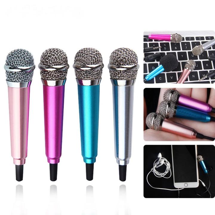 Portable 3.5mm Stereo Studio Microphone Earphone Ktv Karaoke Mini Microphone for Cell Phone Laptop Computer Desktop Small Size Mic