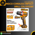 Ingco Cordless Impact Drill CDLI205581 | 20V Ingco Brushless Impact Drill Machine 55NM Max Troque Brushless Motor Without Battery & Charger - 13mm | Mughal Tools. 