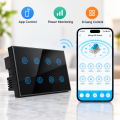 Tuya Smart wifi 8 Gang wall touch Switch with Power Meter Function Tuya Smart Wifi Light Touch Switch Timing Wall Electrical App Voice Control. 