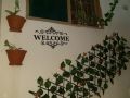 size - 2 x 1 Feet - Welcome Greeting Quote self adhesive wall stickers for girls, home, office, shop, parlor, school, club, decor decoration lovers -Black color - lucky garnet. 