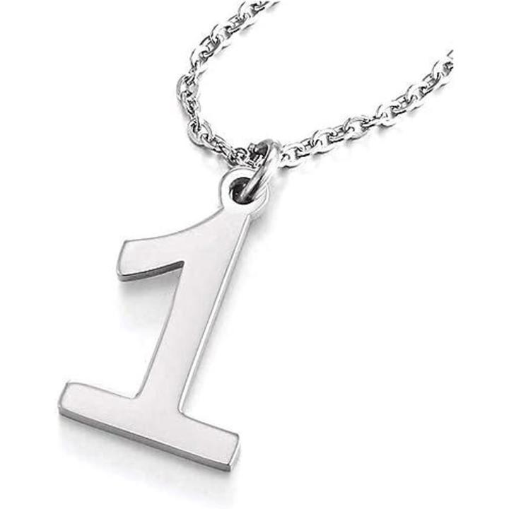 Number%201%20Stainless%20Steel%20Pendant%20Necklace%20with%20Chain%C2%A0For%C2%A0Men%20-%20Image%202