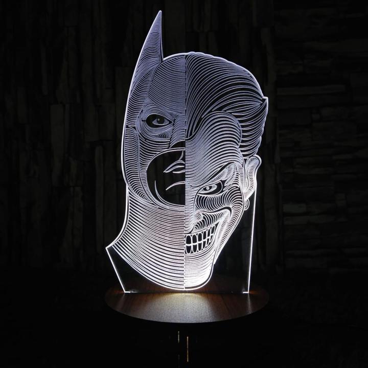 Batman Joker Morphing 3D LED Illusion Lamp