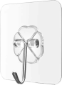 Pack of 10- Magic Hook Without Nails Transparent Strong Sticky Heavy Magic Wall Hook Reusable Adhesive Hooks Suction Cup Hook Hanger Strong Vacuum Holder For Wall Door Bathroom Kit. 