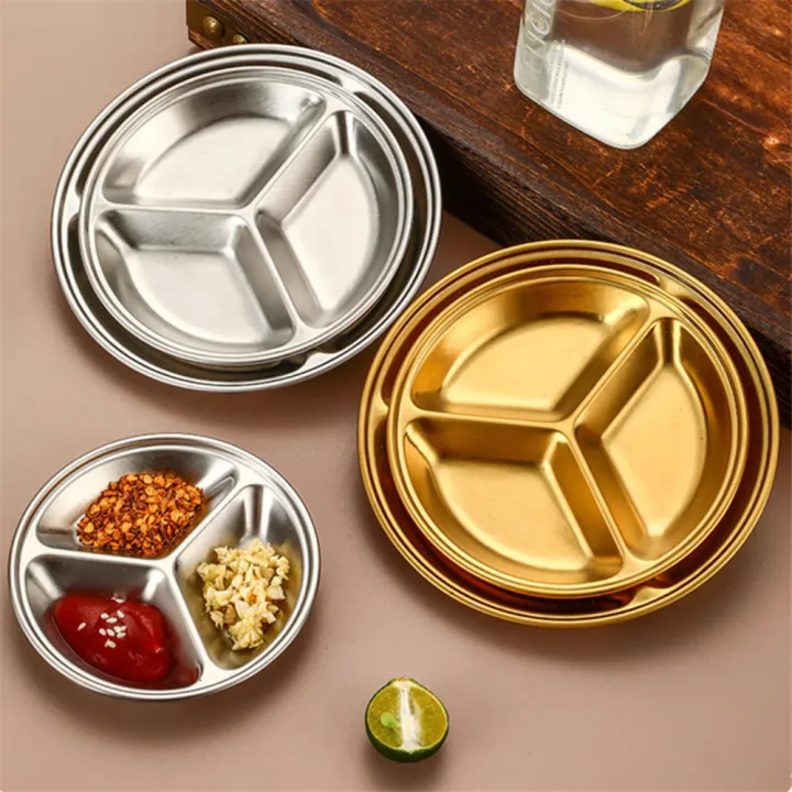 Stainless%20Steel%20Stainless%20Steel%20Circular%20Partition%20Plate%20%20Multigrid%20Multi%20Color%20Korean%20Barbecue%20Dipping%20Plate%20Thickened%20Golden%20Sauce%20Plate%20for%20Barbecue%20Parties%20Buffets%20Restaurants%20Home%20Cooking%20Snack%20-%20Image%202