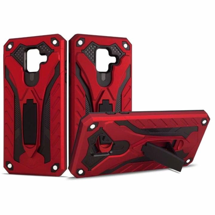 Samsung Galaxy J6 Plus Armor Back Cover, Shockproof TPU with Foldable Kickstand