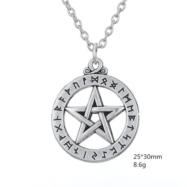 TEAMER Stainless Steel Pentagram Pendant Necklace - Supernatural Protection Amulet For Men & Women, 23.6" Chain - View #4