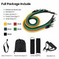 Latex Power Exercise Resistance Band Set for Pull Up Body Fitness & Workout Loop Bands with Door Anchor. 