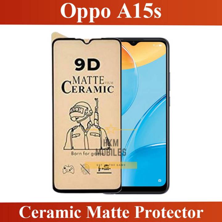 Oppo A15s Ceramic matte unbreakable antishock hybrid film 9D/11D/21D temper Fiber sheet glass for Oppo A15s
