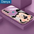 dienya For MOTOROLA Edge 20 Case Cartoon Cute Mickey Mouse Side Design Phone Case Square Edge Pattern Silicone Softcase Luxury Plating Casing Full Cover Camera Shockproof Protection Cases. 