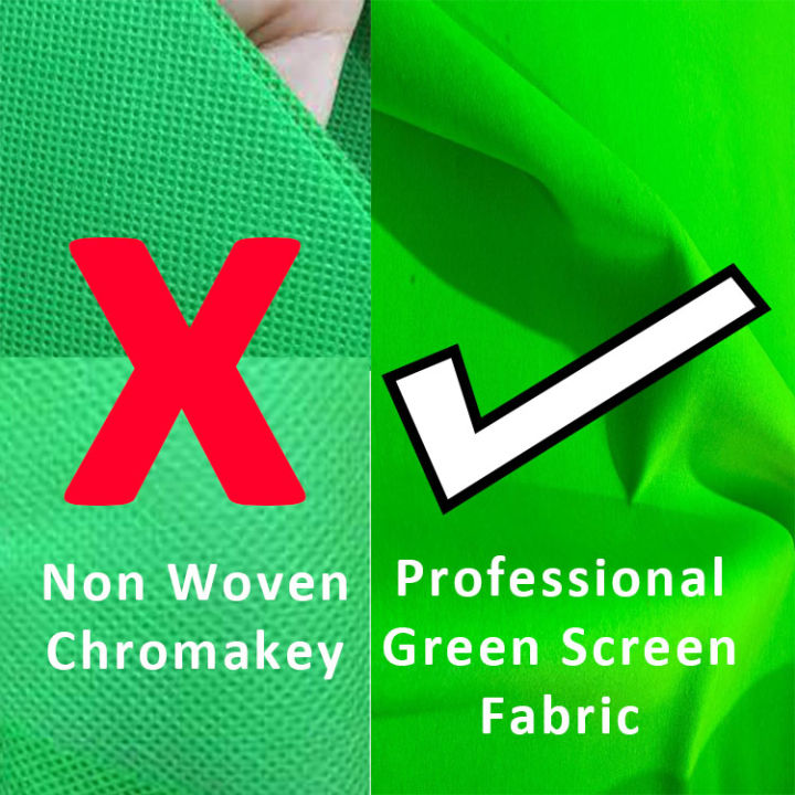 Green Screen Chromakey Backdrop - Washable & Ironable Fabric for ...