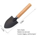 Set of 3 Mini Garden Tool Hand Planting Tools Small Shovel Rake Spade Wood Handle Planting Tools. 