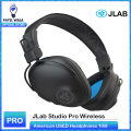JLab Studio Pro Wireless Over-Ear Headphones, Black, 50+ Hour Bluetooth 5 Playtime, EQ3 Sound, Ultra-Plush Faux Leather & Cloud Foam Cushions, Track and Volume Controls For Gamming PUBG ~ PATEL WALA. 