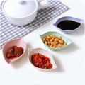 8pcs Tiny Leaf Shape Plates Portable Food Snack Dip Sauce Seasoning Tray. 