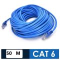 CAT 6 UTP LAN Patch Cable 50 Meter | Ethernet cable | blue colour cat 6 cable. 
