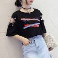 Korean Fashion Best Friend Loading Hong Kong Retro Short Sleeve T Shirt Female Korean Version Harajuku Bf Loose Half-Sleeved Chic Top. 