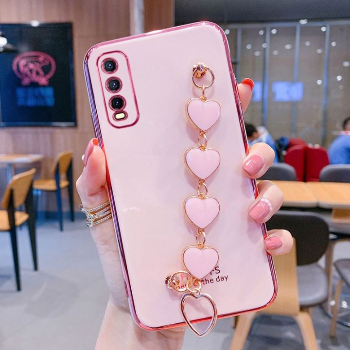 LECOMES%20for%20Vivo%20Y20%202021%20Back%20Cover%20with%20Love%20Heart%20Bracelet%20Chain%20Luxury%206D%20Plating%20Shiny%20Soft%20Silicone%20Mobile%20Phone%20Case%20Pouch%20Girls%20-%20Image%207