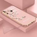 Casing For Infinix Zero X NEO Luxury Beautiful mapies with flower Camera Protection Phone Case Plating Edges Silicone Soft Cover With Free Lanyard. 