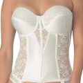 Women White Lace Corsets Bras Top Corsets and Waist Crop Bra Top With Removable Straps Sexy Lingerie. 