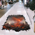 Halloween Wall Decals, Volcano and Lava 3D Wall Art Stickers Party Props for Home Living Room Décor. 