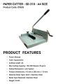 Paper Cutter SD-310 A4 Size - Manual, 150-200 Sheets Capacity, Aquamarine Metal Body, Adjustable Ruler, Lock Safety Mechanism, Durable Steel Construction, 8KG Weight. 