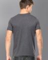 Charcoal Cotton Jersey Half Sleeves Round Neck T Shirt for Men. 