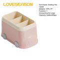 Desktop Pen Holder Bus-shaped Multifunctional Pen Holder Large Capacity Office Supplies Organizer for Southeast Asian Buyers Desktop Stationery Container. 