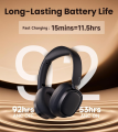 Edifier ES850NB Active Noise Cancelling Headphones, Over Ear Bluetooth Headset, 92H Playtime Wired & Wireless Hi-Res Audio Certified, Fast Charging Clear Calls for Home Office Travel | Edifier Headphones | Edifier Es850NB |. 