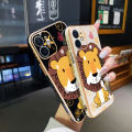 YIWESAN For vivo Y55s 5G Case Thin Side Edge Square New Design Phone Cases Plating Pattern Cartoon Fashion Lion Silicone Casing Full Back Cover Camera Protection Shockproof Softcase. 