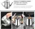 1.2L Capacity Stainless Steel Kettle Teapot with Side Handle, Stainless Steel Stovetop Tea kettle Oil Pot Salad Oil Dispenser Grease Container,. 