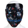 LED Light up Flash EL Wire DJ Party Raver Scary Mask Halloween Costume Cosplay Blue. 