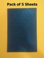 Pack of 5 Piece Dark Blue Colour Glitter Fomic Sticker Sheet Best Quality A4 Size (8.3 x 11.7 inches) Arts & Crafts. 