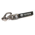 Premium Quality Stainless Steel Honda / Toyota  Logo Leather Strap Keychain Modern Looking | ideal Key-holder For Bike And Cars Gift Item Key Ring. 