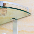 Bathroom Shelves Bathroom Shelf Corner Glass Shelf For Bathroom, Shower, Bedroom And Closets, Wall Mounted 8mm Thick Tempered Glass (Color : With Towel Rail, Size : 2-layers). 