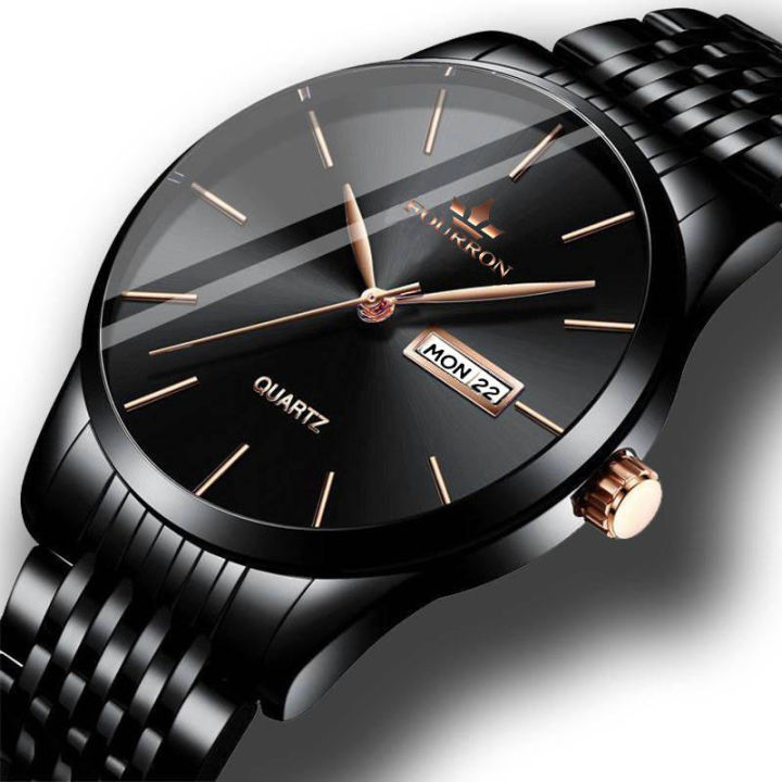 FOURRON%20Men's%20Waterproof%20Calendar%20Ultra-thin%20Stainless%20Steel%20Strap%20Quartz%20Watch%20-%20Image%202