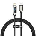 Baseus Display Fast Charging Data Cable Type-C to IP 20W 1m Black. 