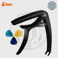 Guitar Capo With Bridge Pin Remover with 3 guitar picks for Acoustic Guitar, Electric Guitar, Ukulele (Black). 