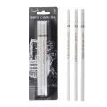 3pcs White Sketch Charcoal Pencils for Sketching Painting Drawing Standard Highlight Carbon Pens Art Craft Tools School Supplies. 